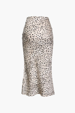 Leoparlı Yırtmaçlı Etek