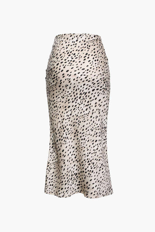 Leoparlı Yırtmaçlı Etek