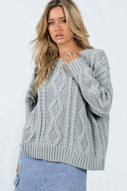 product Anaya Oversized Sweater Grey Princess Polly  