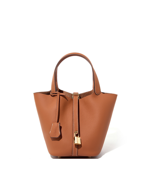 Nura Hakiki Deri Çanta – Şık & Kompakt Bucket Bag