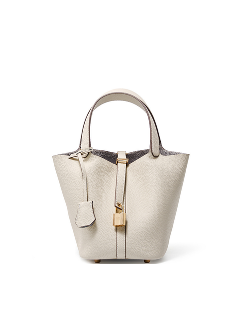 Nura Hakiki Deri Çanta – Şık & Kompakt Bucket Bag