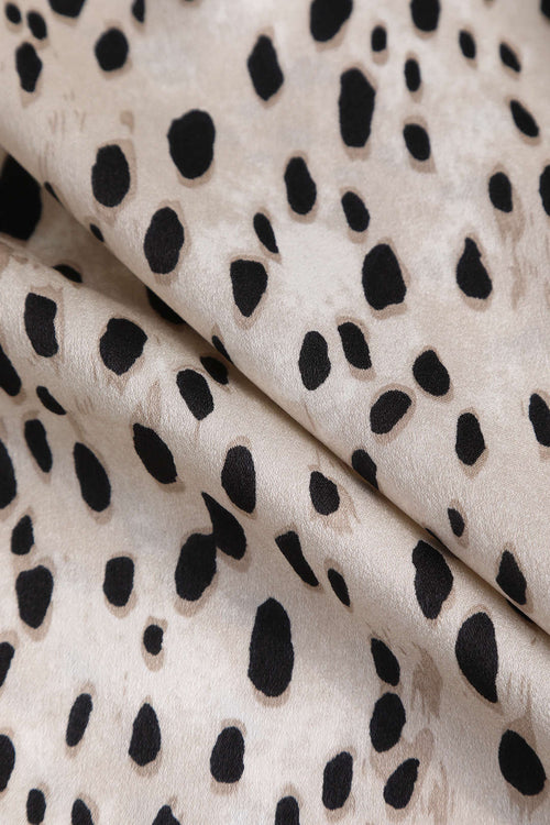 Leoparlı Yırtmaçlı Etek