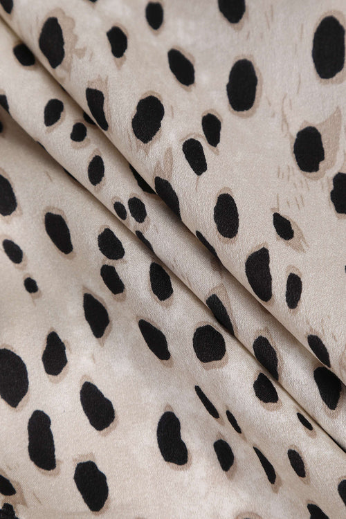 Leoparlı Yırtmaçlı Etek