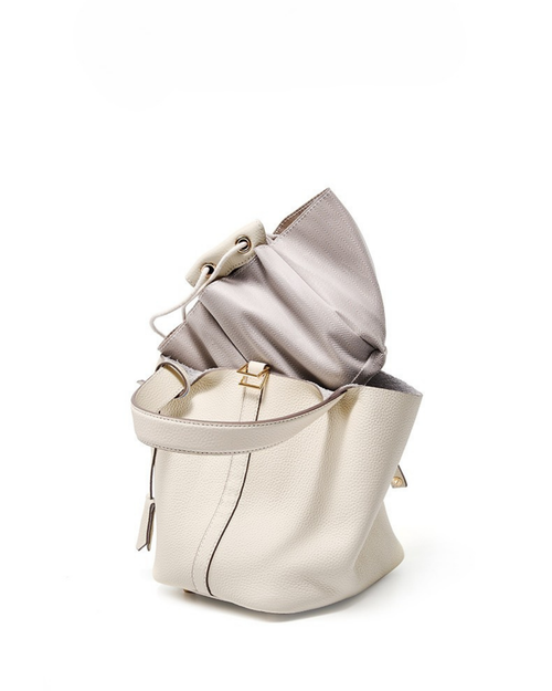 Nura Hakiki Deri Çanta – Şık & Kompakt Bucket Bag