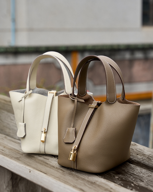 Nura Hakiki Deri Çanta – Şık & Kompakt Bucket Bag
