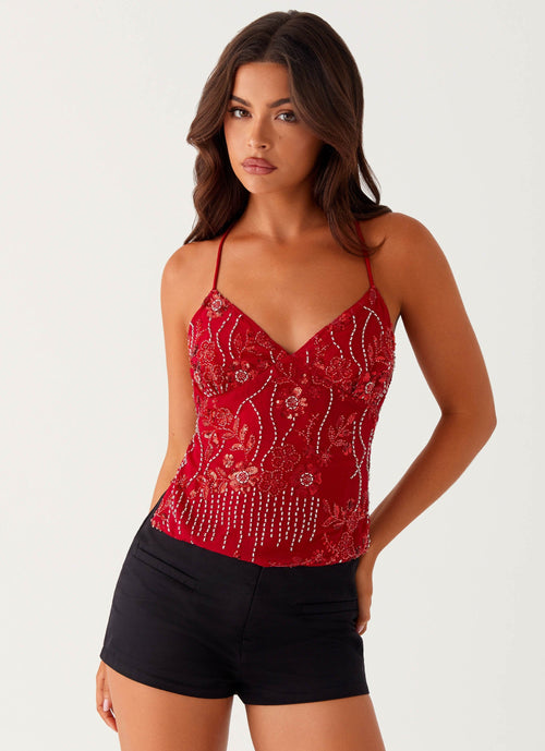 Kamilla Payetli Cami Top