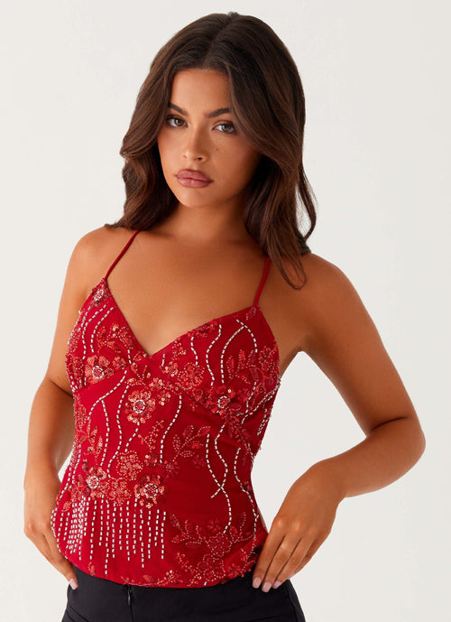 Kamilla Payetli Cami Top