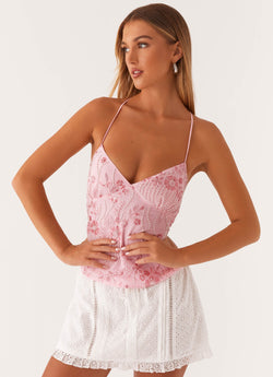 Kamilla Payetli Cami Top