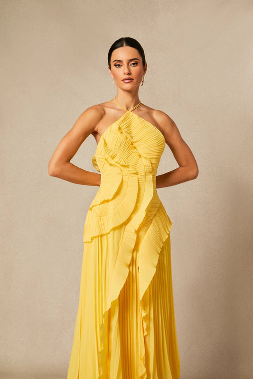 Nina Ruffle Maxi Elbise