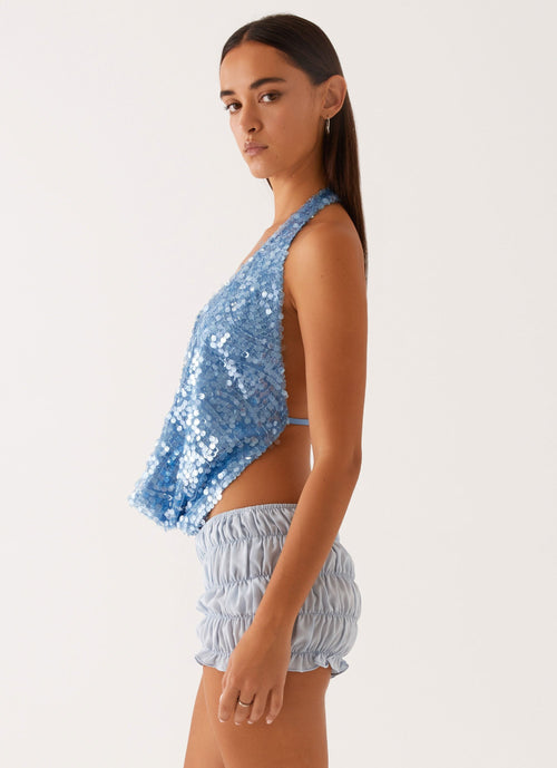 Rio Cowl Neck Halter Bluz