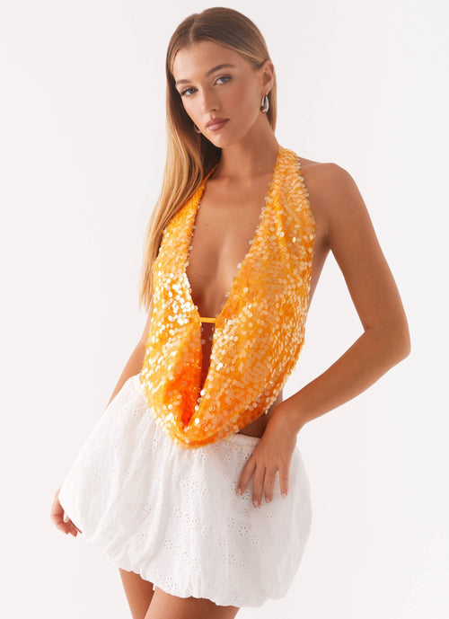 Rio Cowl Neck Halter Bluz