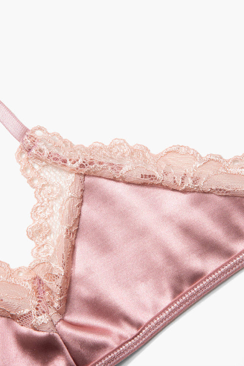 Dantel Saten İç Giyim Garter Seti