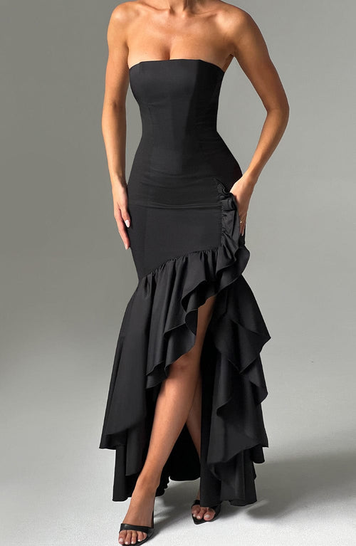 Angelina Maxi Dress - Black Dress Babyboo Fashion Premium Exclusive Design