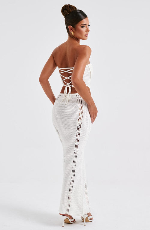 Chayenne Maxi Skirt - White Skirt Babyboo Fashion Premium Exclusive Design