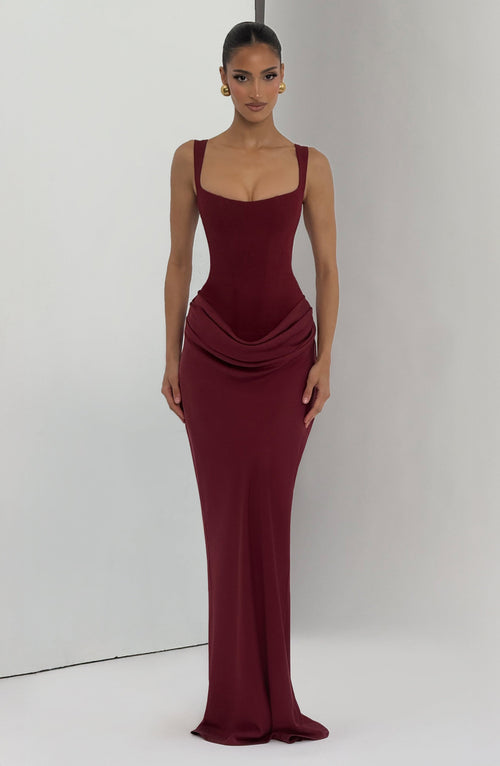 Cornelia Maxi Dress - Burgundy Dress Babyboo Fashion Premium Exclusive Design