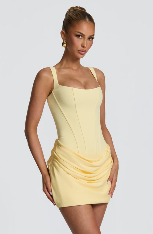 Cornelia Mini Dress - Lemon Dress Babyboo Fashion Premium Exclusive Design