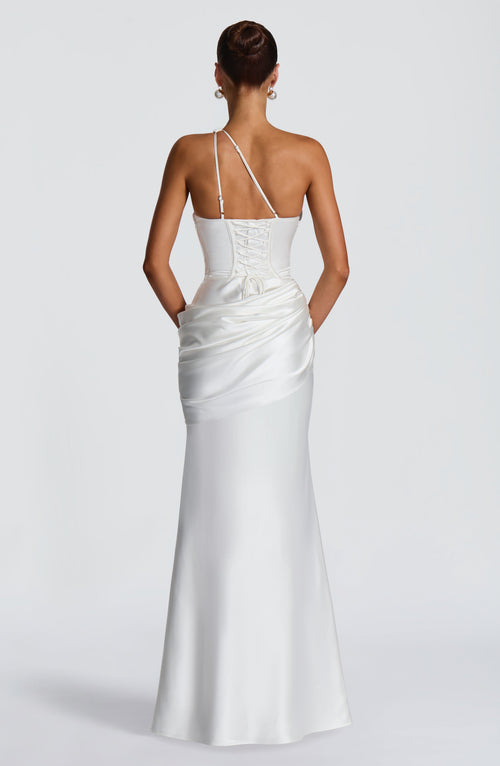 Emina Maxi Dress - Ivory Dress Babyboo Fashion Premium Exclusive Design