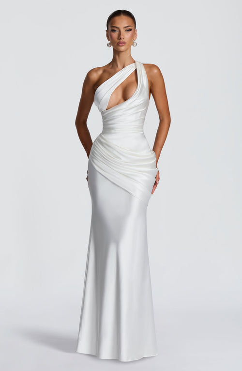 Emina Maxi Dress - Ivory Dress Babyboo Fashion Premium Exclusive Design