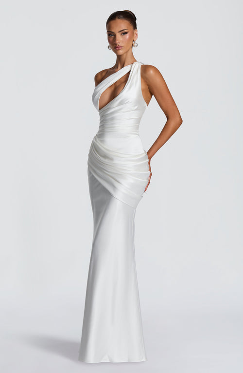Emina Maxi Dress - Ivory Dress Babyboo Fashion Premium Exclusive Design