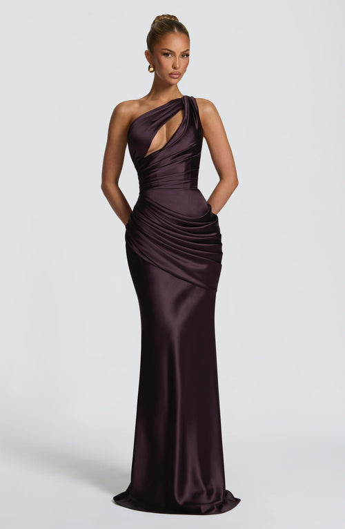 Emina Maxi Dress - Plum Dress XS Babyboo Fashion Premium Exclusive Design