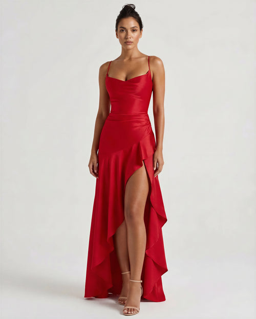 Gabbi Ruffle Maxi Elbise