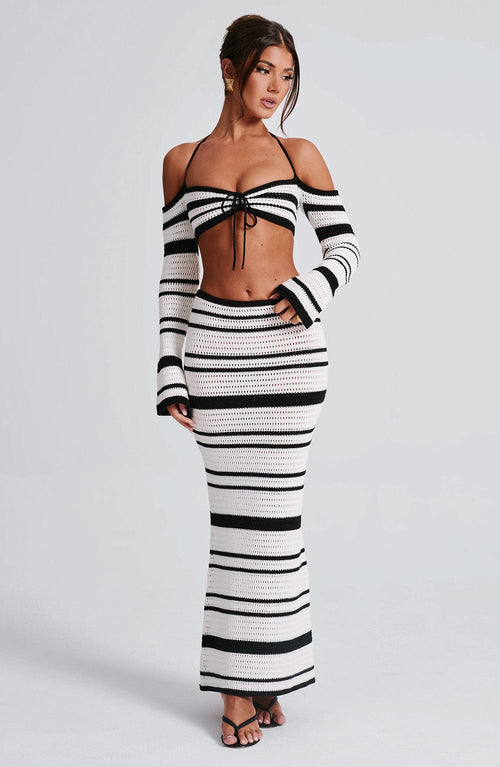 Georgia Top - Black/White Tops Babyboo Fashion Premium Exclusive Design