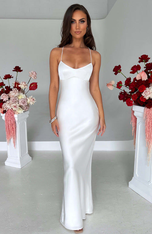 Malika Maxi Dress - Ivory Dress Babyboo Fashion Premium Exclusive Design