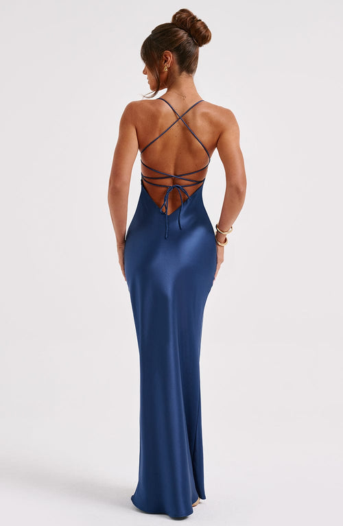 Malika Maxi Dress - Navy Dress Babyboo Fashion Premium Exclusive Design