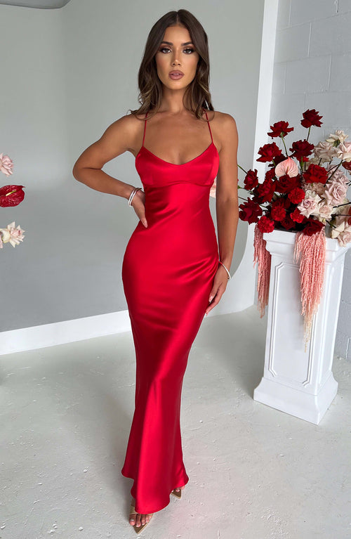 Malika Maxi Dress - Red Dress Babyboo Fashion Premium Exclusive Design