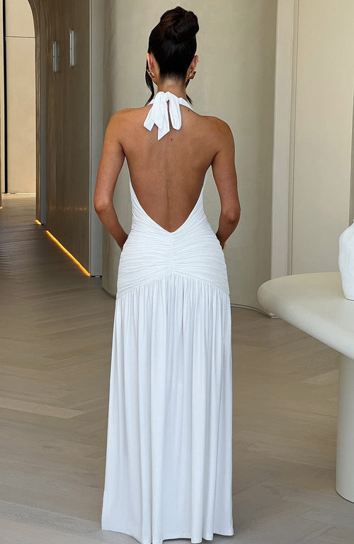 Melania Maxi Dress - Ivory Dress Babyboo Fashion Premium Exclusive Design