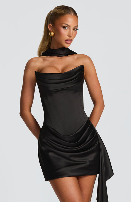Mona Mini Dress - Black Dress Babyboo Fashion Premium Exclusive Design
