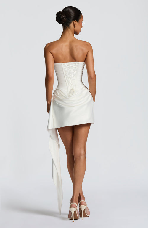 Mona Mini Dress - Ivory Dress Babyboo Fashion Premium Exclusive Design