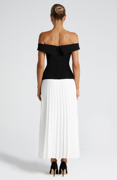 Penny Midi Skirt - Ivory Skirt Babyboo Fashion Premium Exclusive Design
