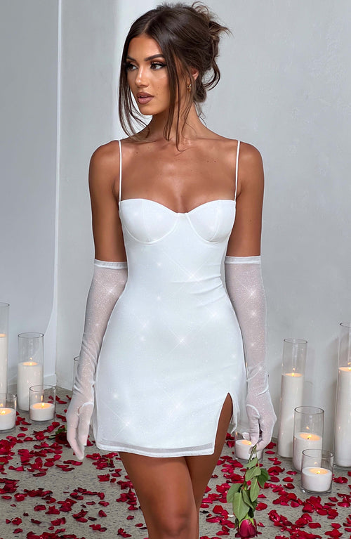 Pixie Mini Dress - Ivory Sparkle Dress Babyboo Fashion Premium Exclusive Design