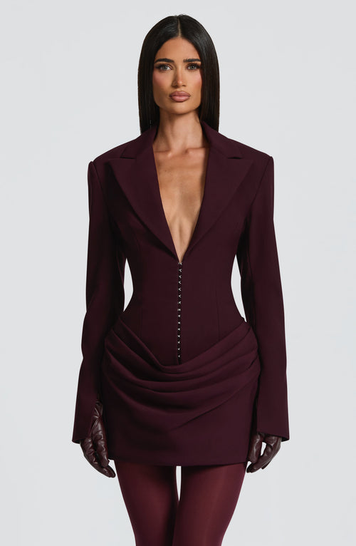 Susie Mini Dress - Plum Dress Babyboo Fashion Premium Exclusive Design